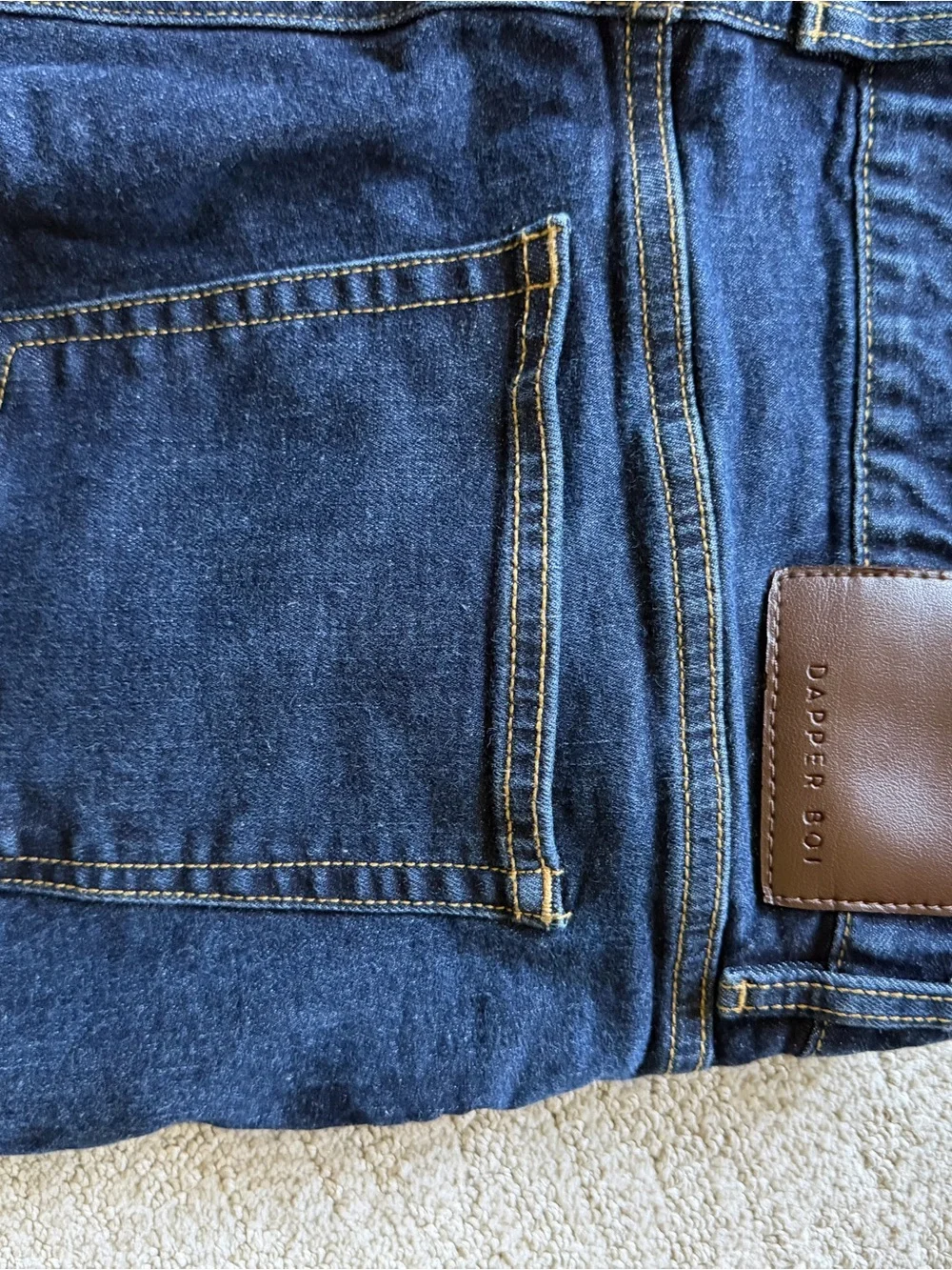 Dapper Boi Slim Skinny Jeans in Dark Blue